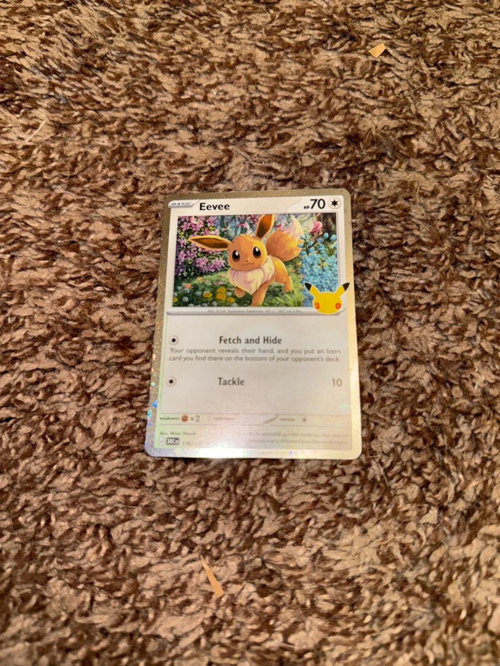 Eevee - 116/128 - ME: 30th Celebration (30C) - Cosmo Holo Promo Card